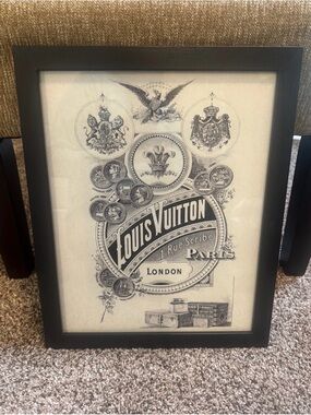NEW LV LOUIS VUITTON WALL ART 
Glass & Wooden Frame